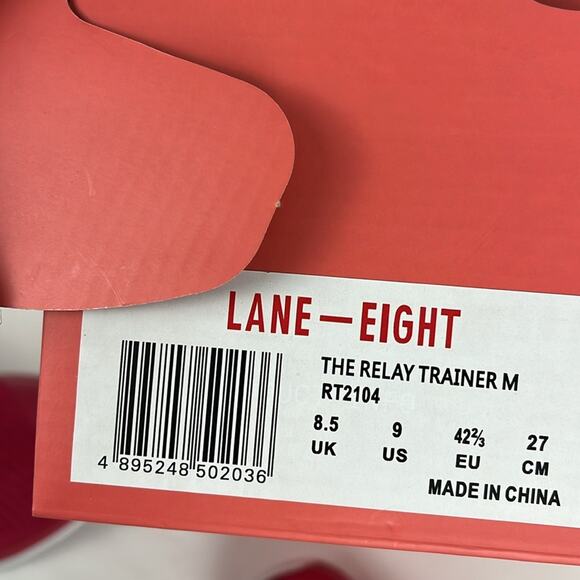 Lane Eight Men’s Relay Trainer Shoes Size 9 Unisex Hibiscus Sneakers Athletic